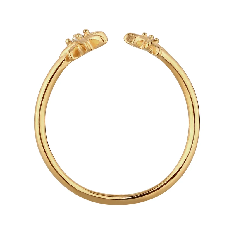 Ring Offen Stern | Mit Kristallen von Swarovski® (Weiß)