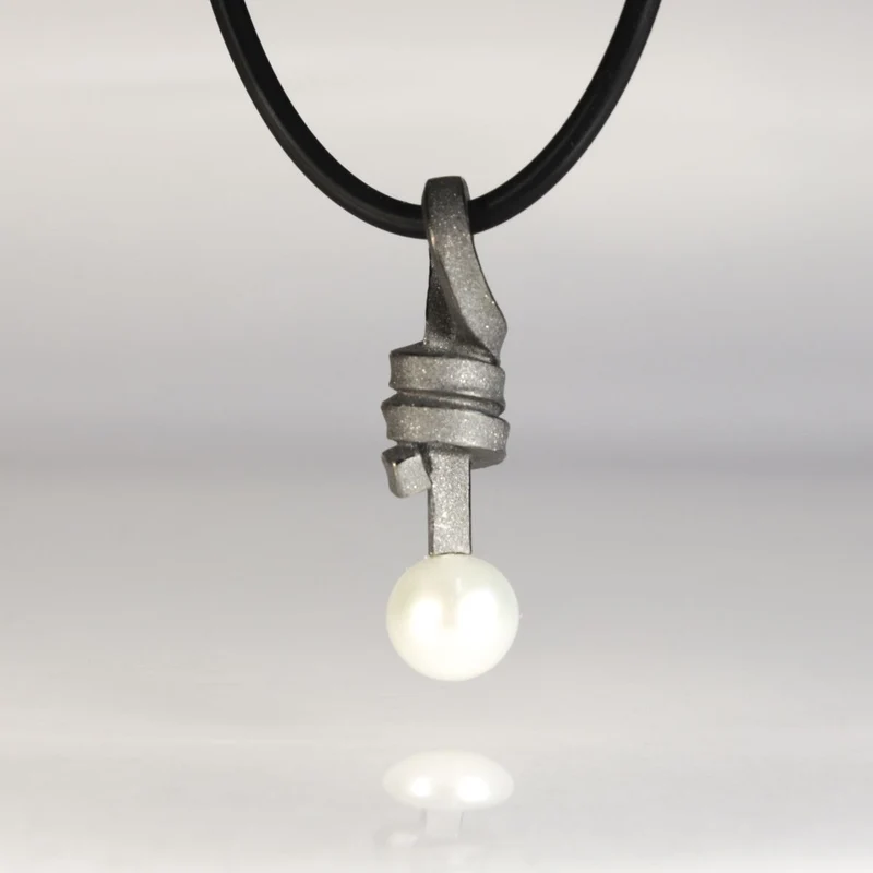 925er Silber Anhänger Knotenschmuck Perl Pendel ANH-P14-Perle