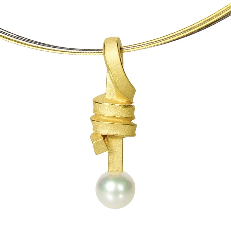 925er Silber Anhänger Knotenschmuck Perl Pendel ANH-P14-Perle