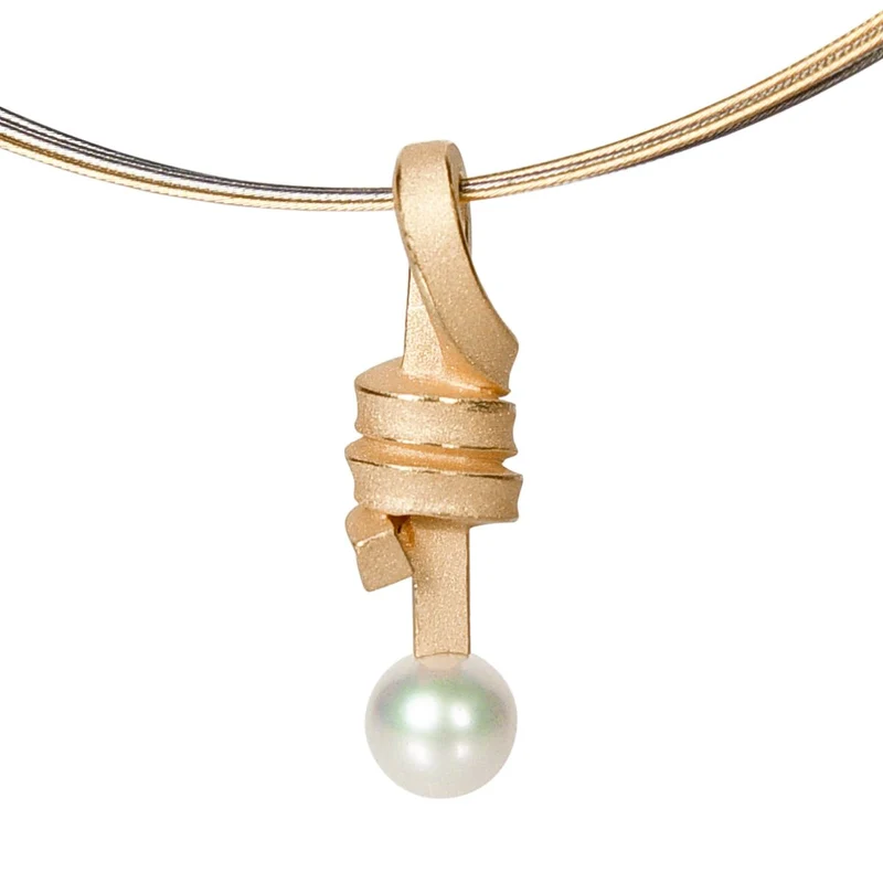 925er Silber Anhänger Knotenschmuck Perl Pendel ANH-P14-Perle