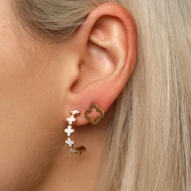 Clover Ohrstecker | 18K vergoldet