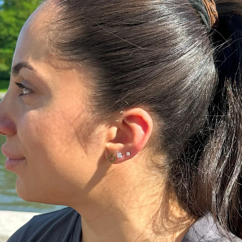 Clover Ohrstecker | 18K vergoldet