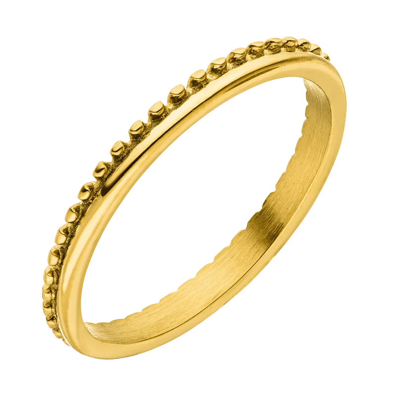 Half Dotted Ring | 18K vergoldet