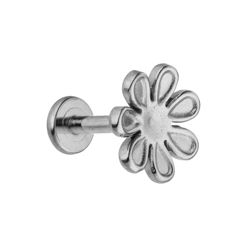Golden Daisy Labret Piercing 18K Vergoldet