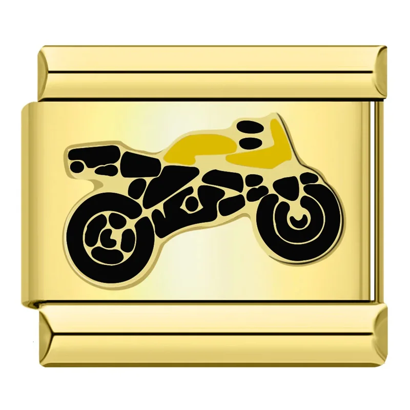 Motorrad Silber & Gold