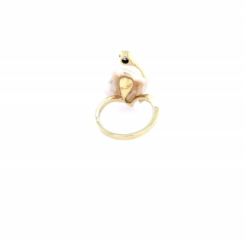 Ring Gelbgold 585 mit Perle & Brillanten