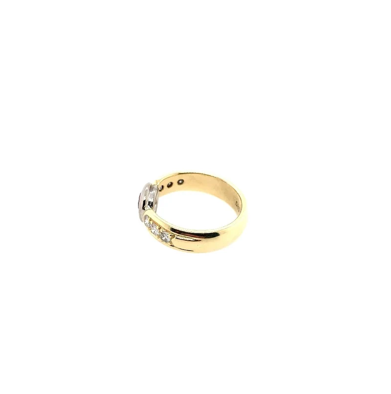 Ring Bicolor Gold 585 mit Rubin & Brillanten