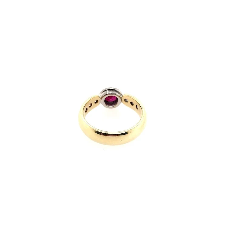 Ring Bicolor Gold 585 mit Rubin & Brillanten