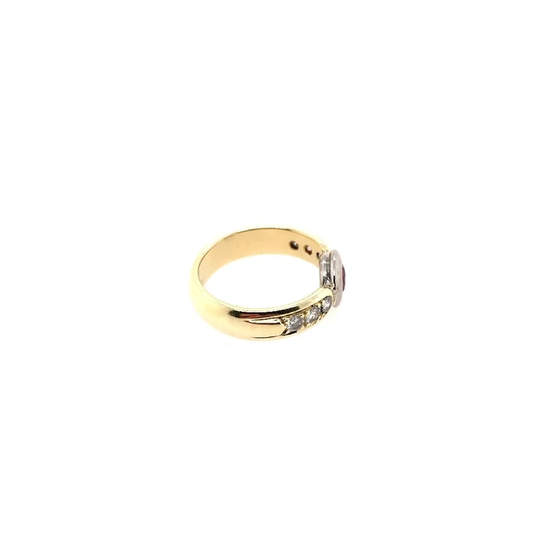 Ring Bicolor Gold 585 mit Rubin & Brillanten
