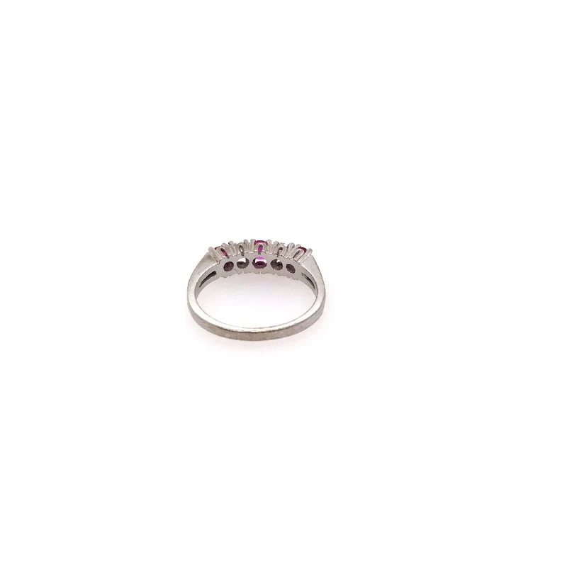 Ring Weissgold 750 mit Rubinen & Brillanten