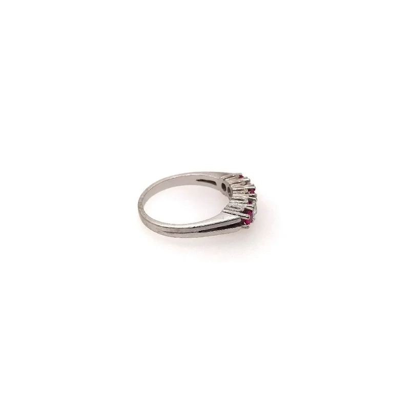 Ring Weissgold 750 mit Rubinen & Brillanten