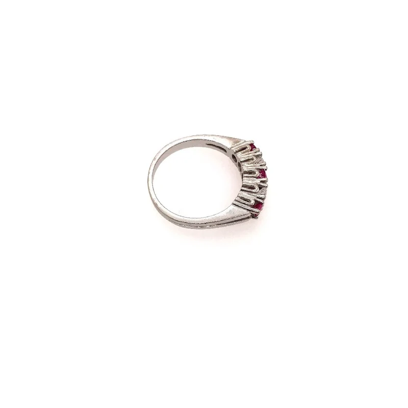 Ring Weissgold 750 mit Rubinen & Brillanten