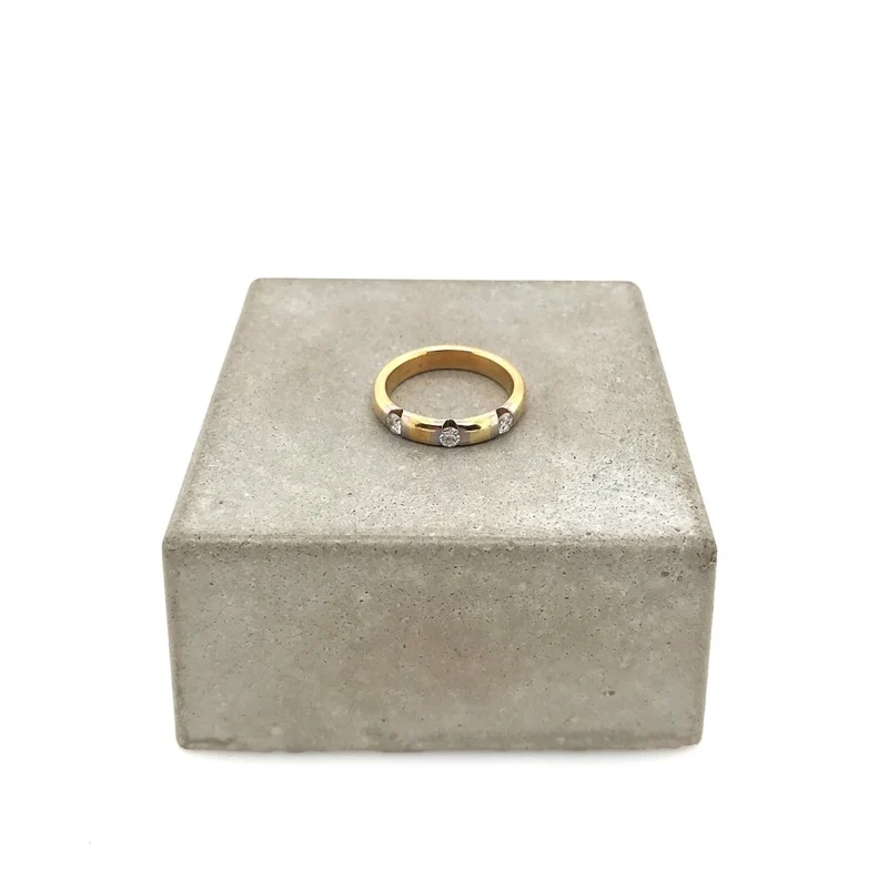 "Triologie" Ring Gelbgold 585 mit 3 Brillanten