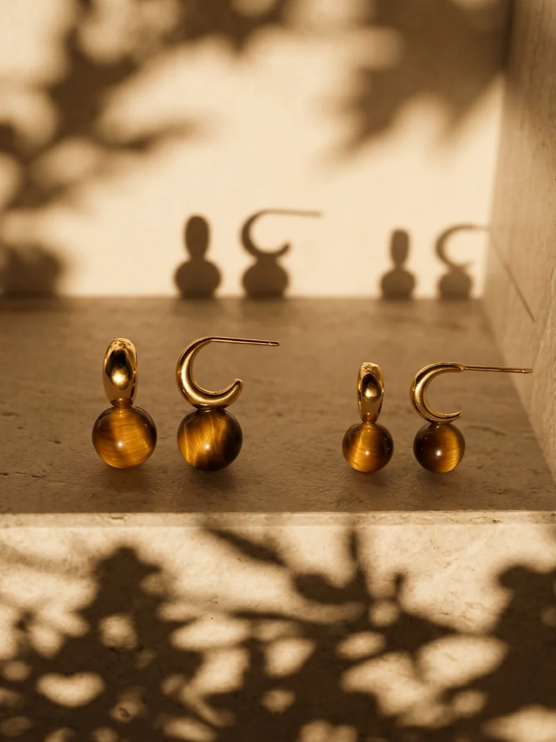 Chic Tiger's Eye Small Ohrringe