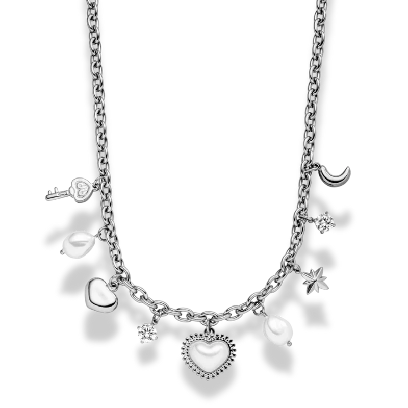 Pearl Elegance Charm Kette 14K Vergoldet