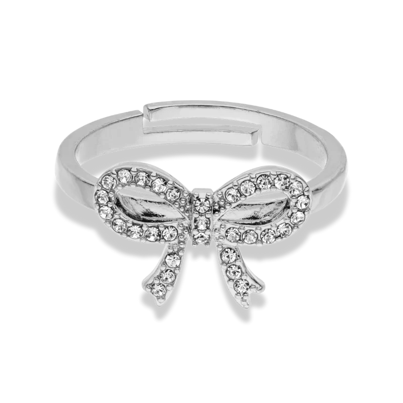 Pave Ribbon Ring 14K Vergoldet