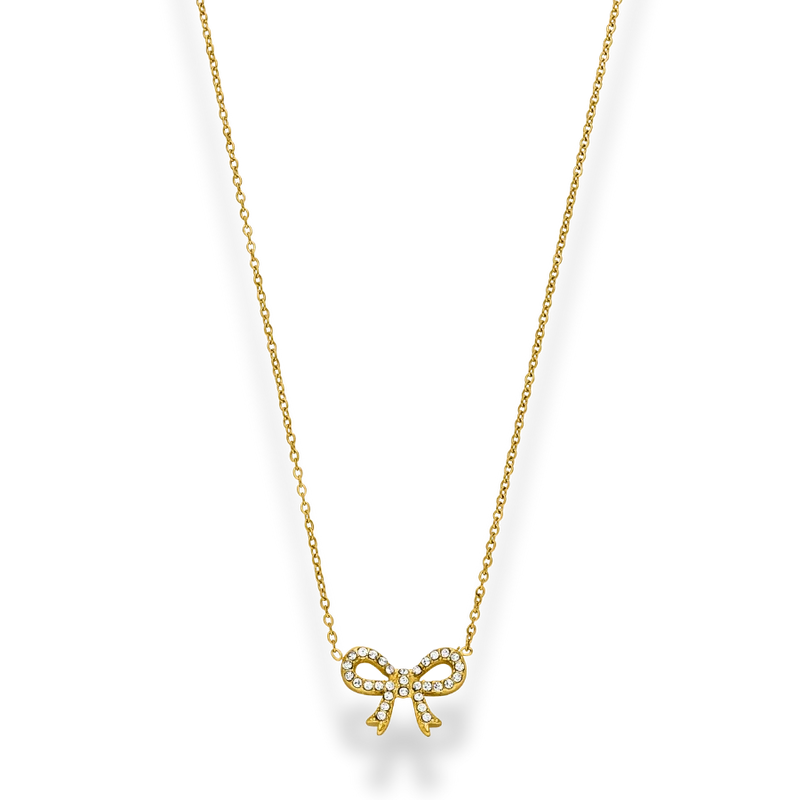 Pave Ribbon Kette 14K Vergoldet