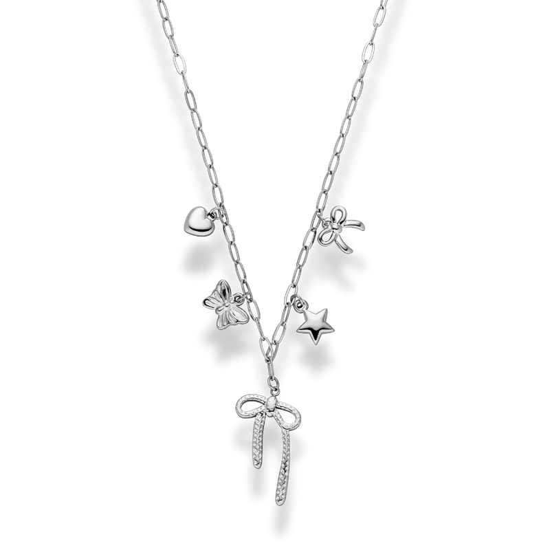 Ribbon Charm Kette 14K Vergoldet