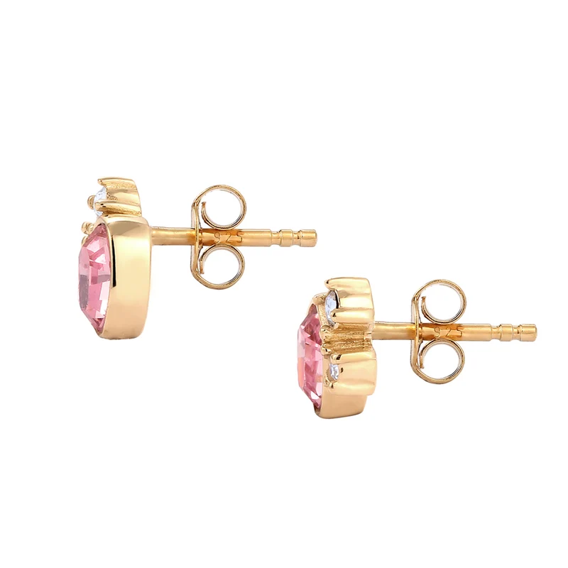 Ohrstecker Oval | Mit Kristallen von Swarovski® (Grau & Weiß)