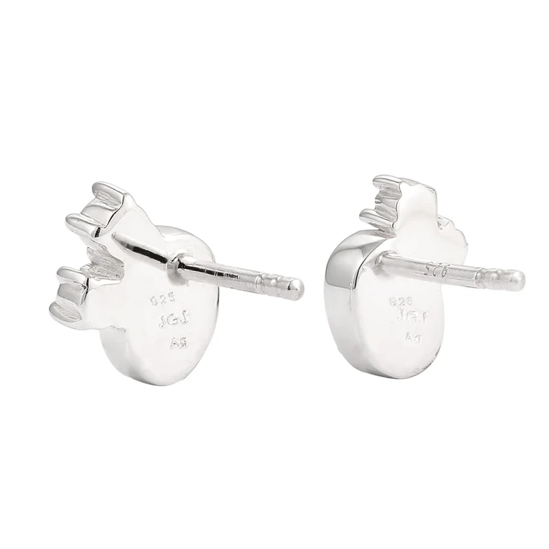 Ohrstecker Oval | Mit Kristallen von Swarovski® (Grau & Weiß)