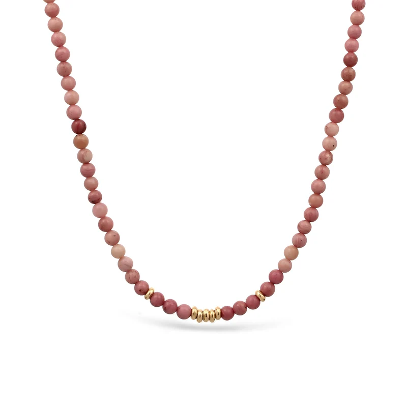 Halskette Beads | Rhodonit (Pink)