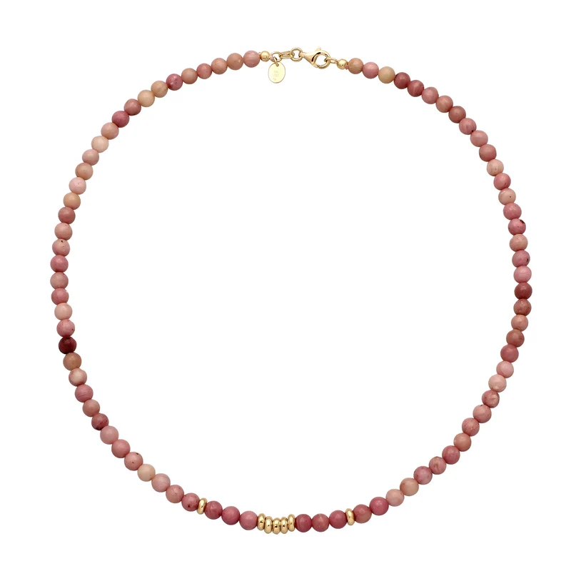 Halskette Beads | Rhodonit (Pink)
