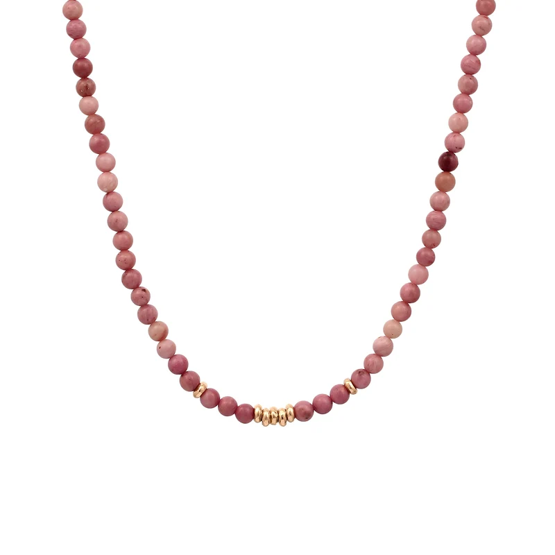 Halskette Beads | Rhodonit (Pink)