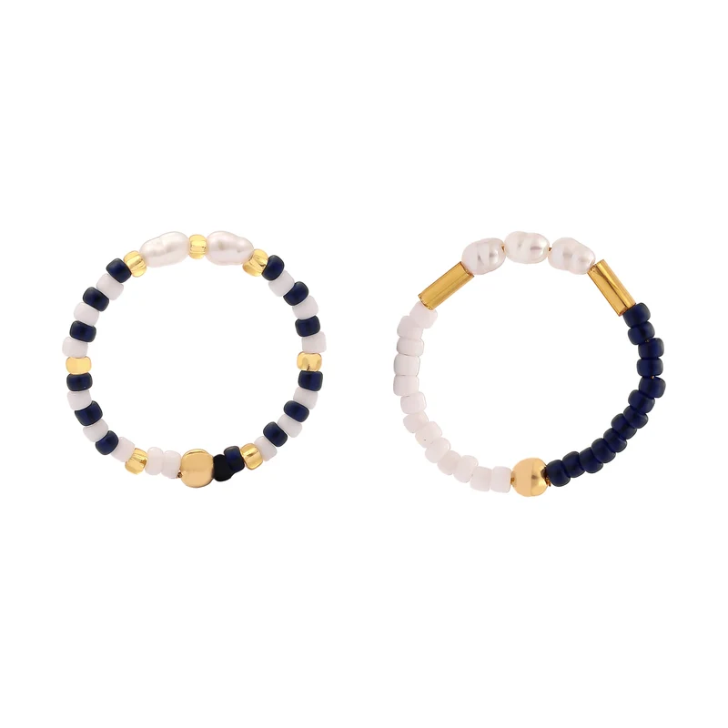 Ringset Beads | Süßwasserzuchtperlen