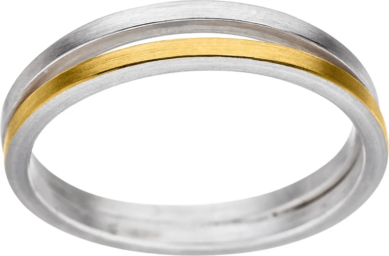 925er Silber Ring feingoldbelegt MANU R1195