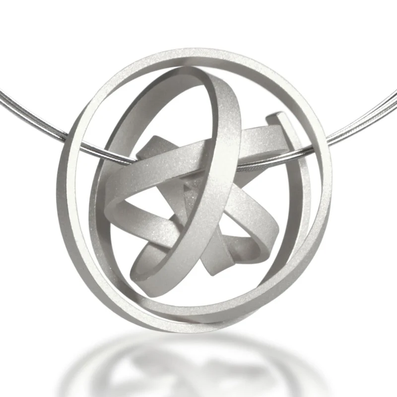 Edelstahl Anhänger Knotenschmuck Kugel Knoten ANH-30