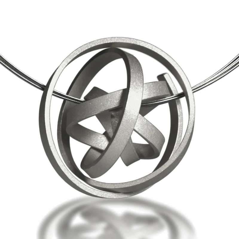 Edelstahl Anhänger Knotenschmuck Kugel Knoten ANH-30