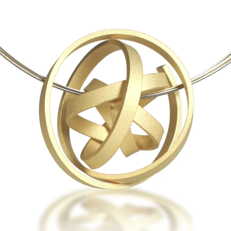 Edelstahl Anhänger Knotenschmuck Kugel Knoten ANH-30