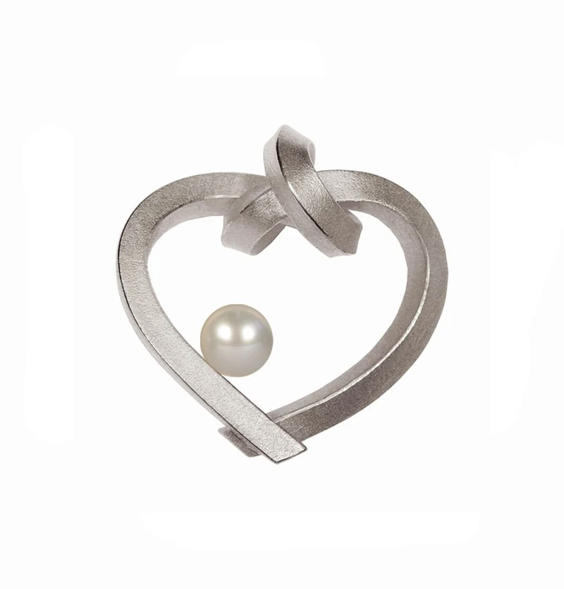 925er Silber Anhänger Knotenschmuck Gebundenes Herz ANH-P3