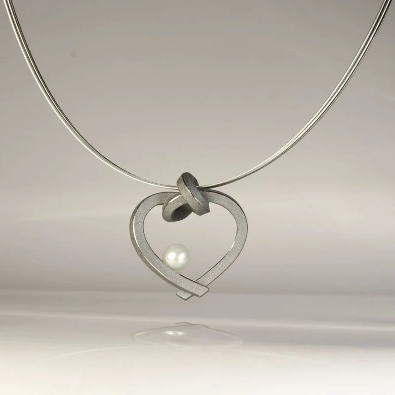 925er Silber Anhänger Knotenschmuck Gebundenes Herz ANH-P3
