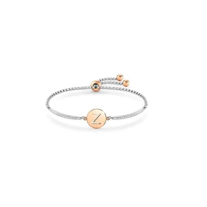 Milleluci Rose Gold and CZ Letter Z Bracelet