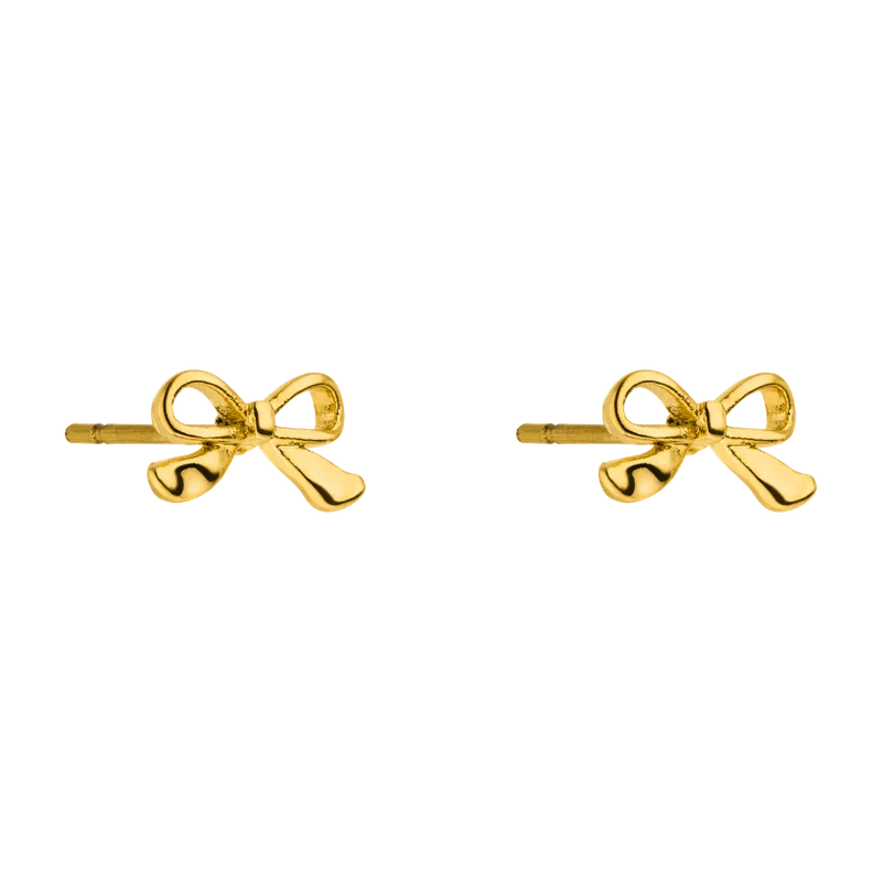 Tiny Ribbon Ohrstecker 14K Vergoldet