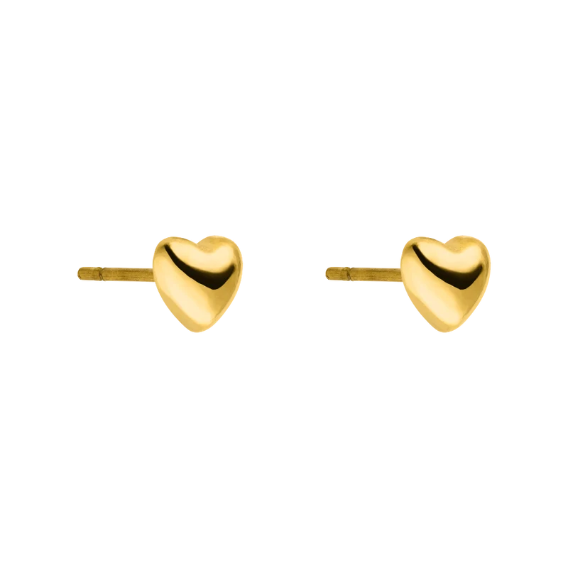 Tiny Heart Ohrstecker 14K Vergoldet