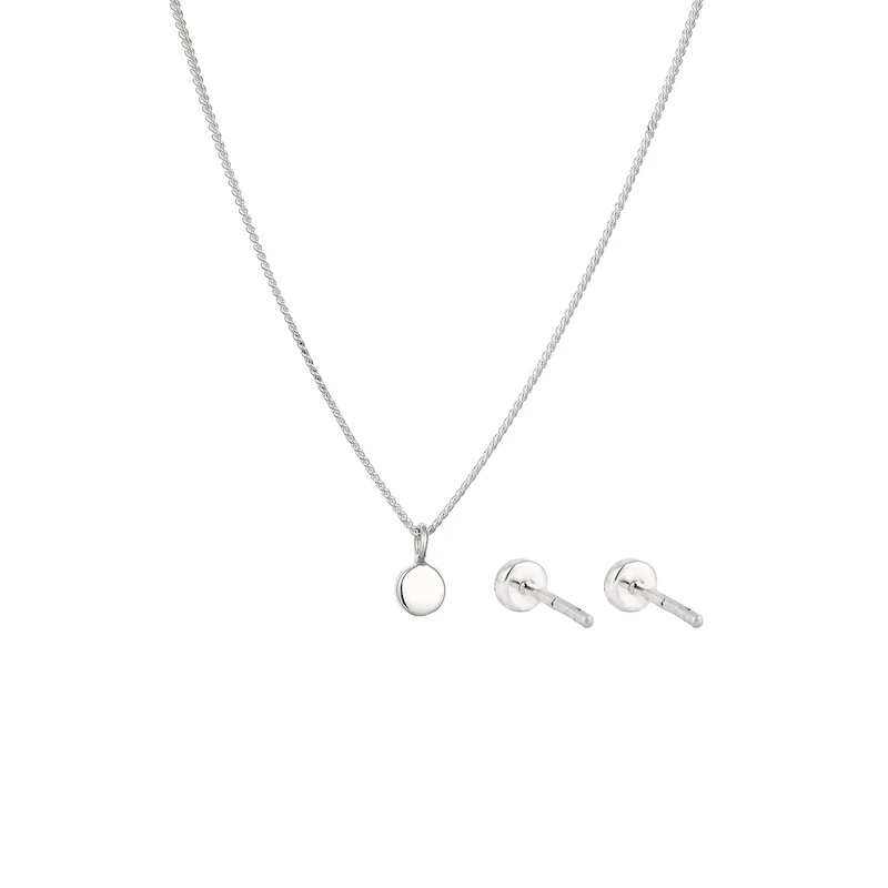 Schmuckset Solitär | Mit Kristallen von Swarovski® (Weiß)