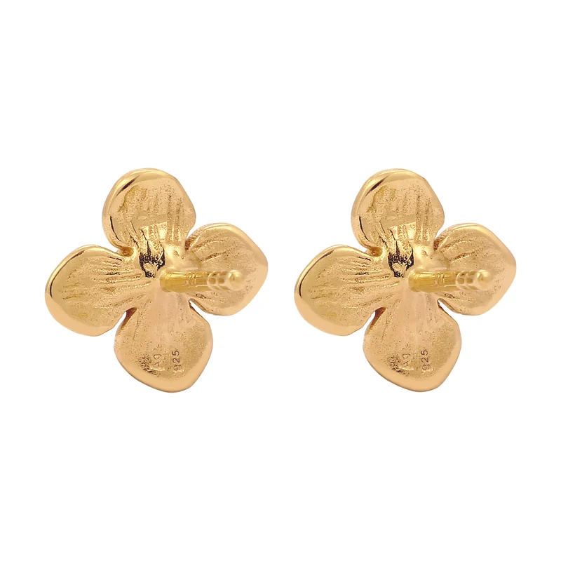 Ohrstecker Blume | Synthetische Perle (Weiß)