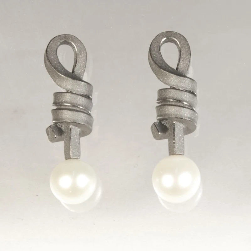 925er Silber Ohrstecker Vergoldet Knotenschmuck Pendel OST-P10