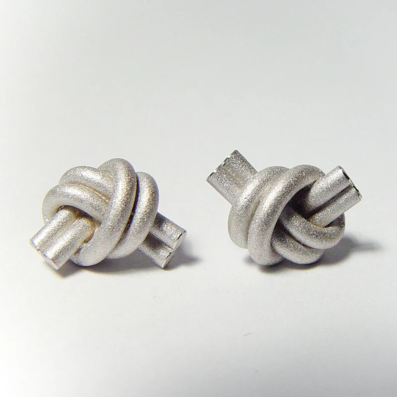 925er Silber Ohrstecker Vergoldet Knotenschmuck Knoten OST-5
