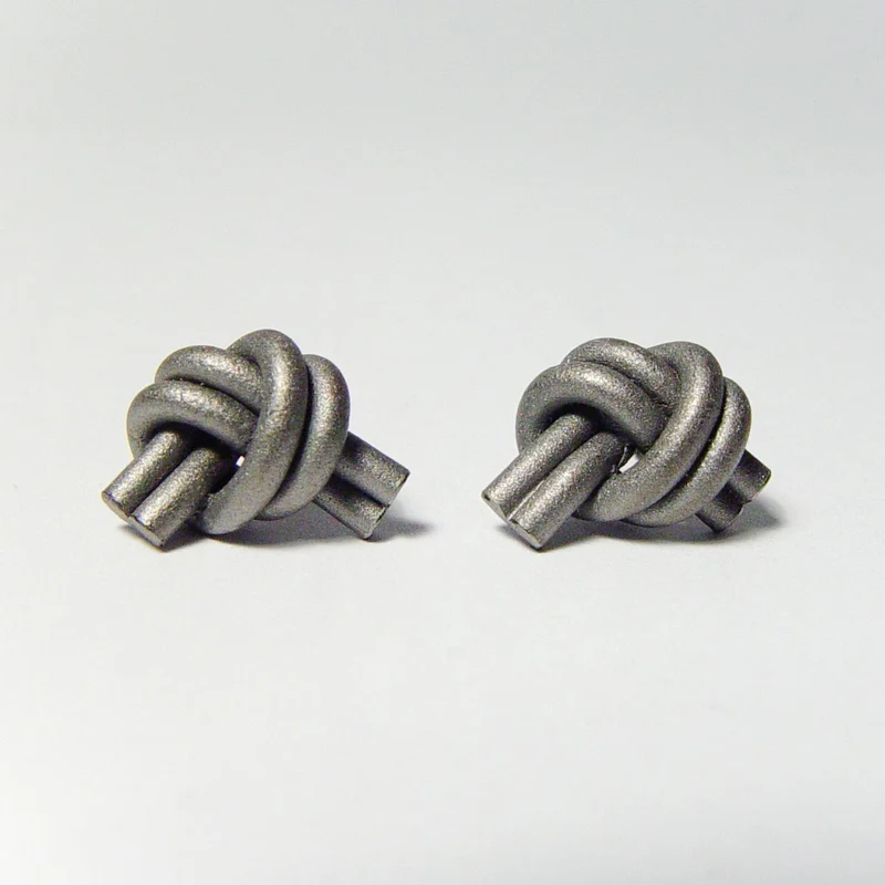 925er Silber Ohrstecker Vergoldet Knotenschmuck Knoten OST-5