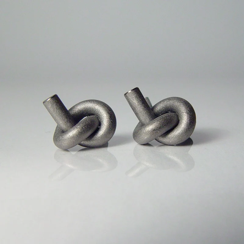 925er Silber Ohrstecker Vergoldet Knotenschmuck Knoten OST-3