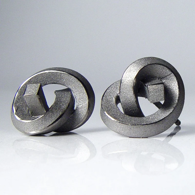 925er Silber Ohrstecker Vergoldet Knotenschmuck Knoten OST-1