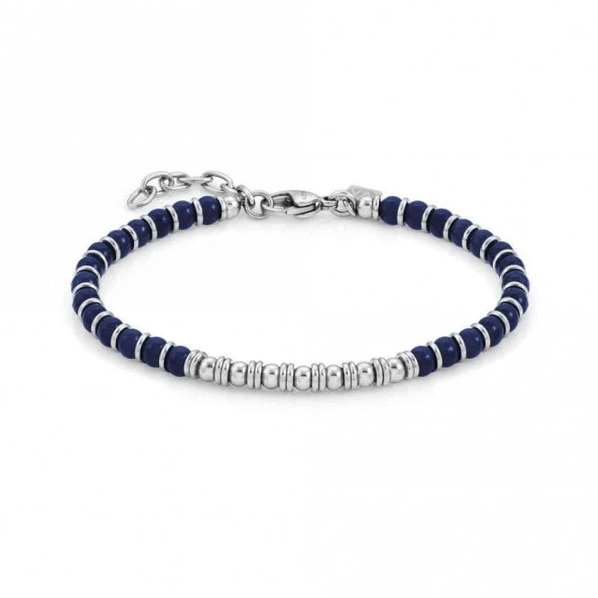 Instinct Bracelet in Steel with Blue Agate