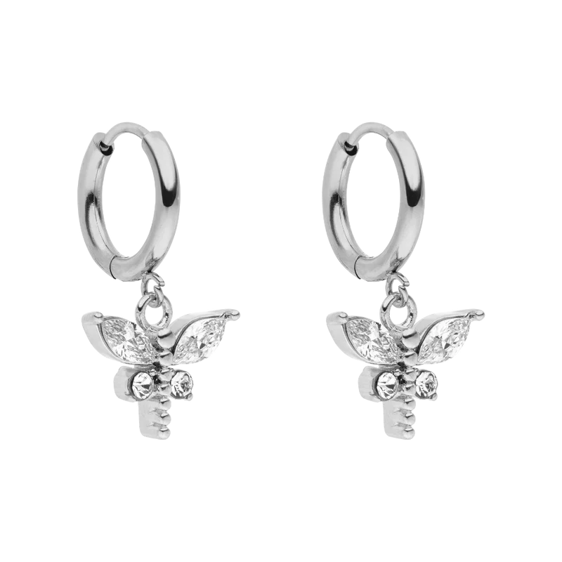 Sweet Butterfly Huggie Ohrringe 14K Vergoldet