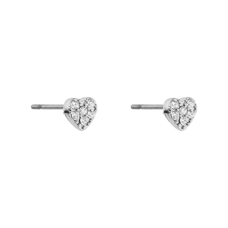 Pave Heart Ohrstecker 14K Vergoldet