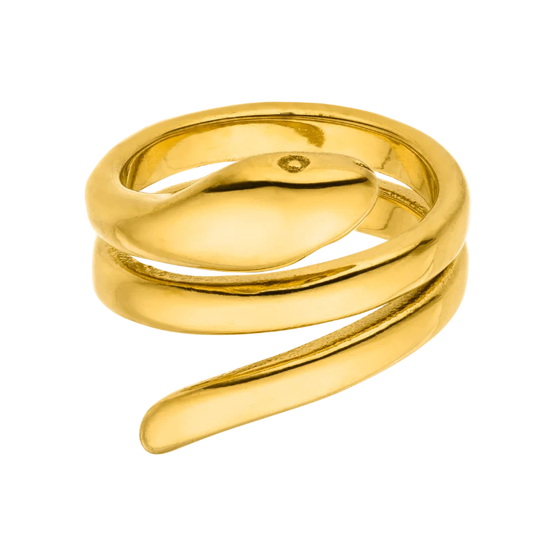 Glory Snake Ring 14K Vergoldet