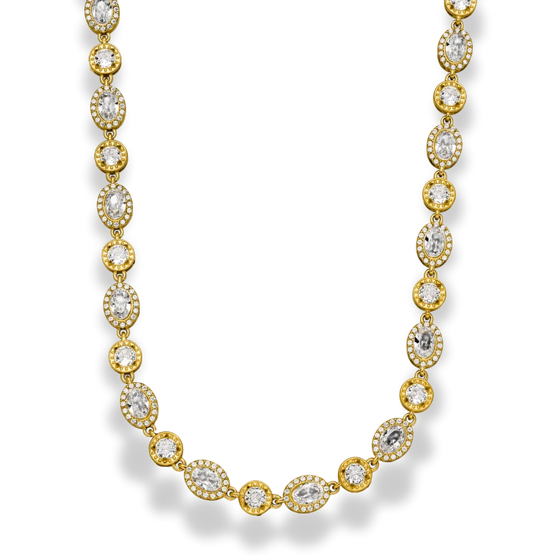 Crystal Victoria Kette 14K Vergoldet