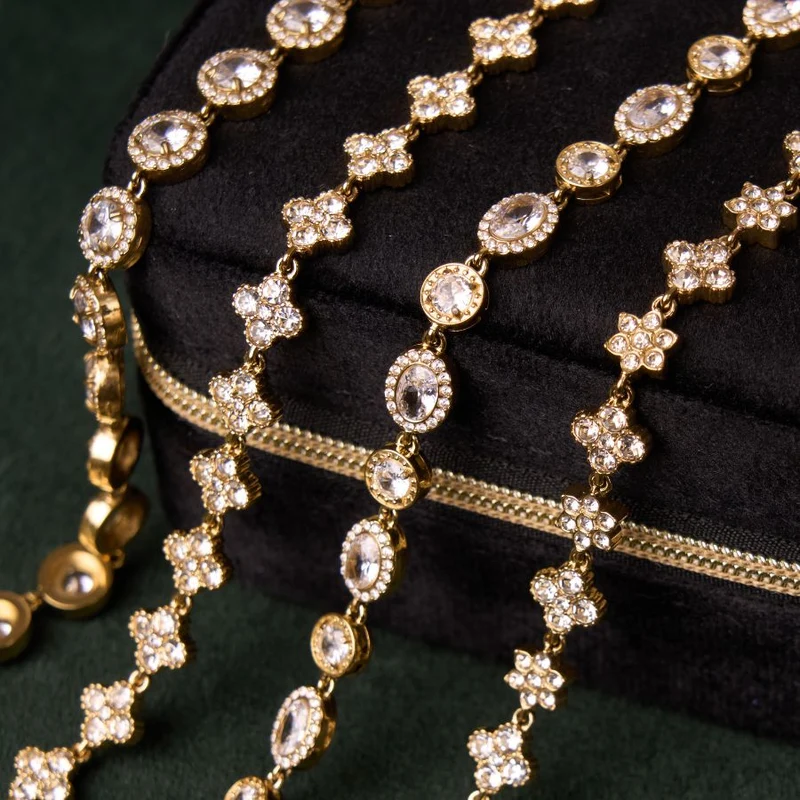 Crystal Victoria Kette 14K Vergoldet